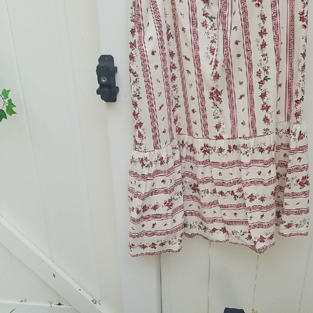 Joie Cream and Red Striped Floral Maxi Skirt - Picture 2 of 7